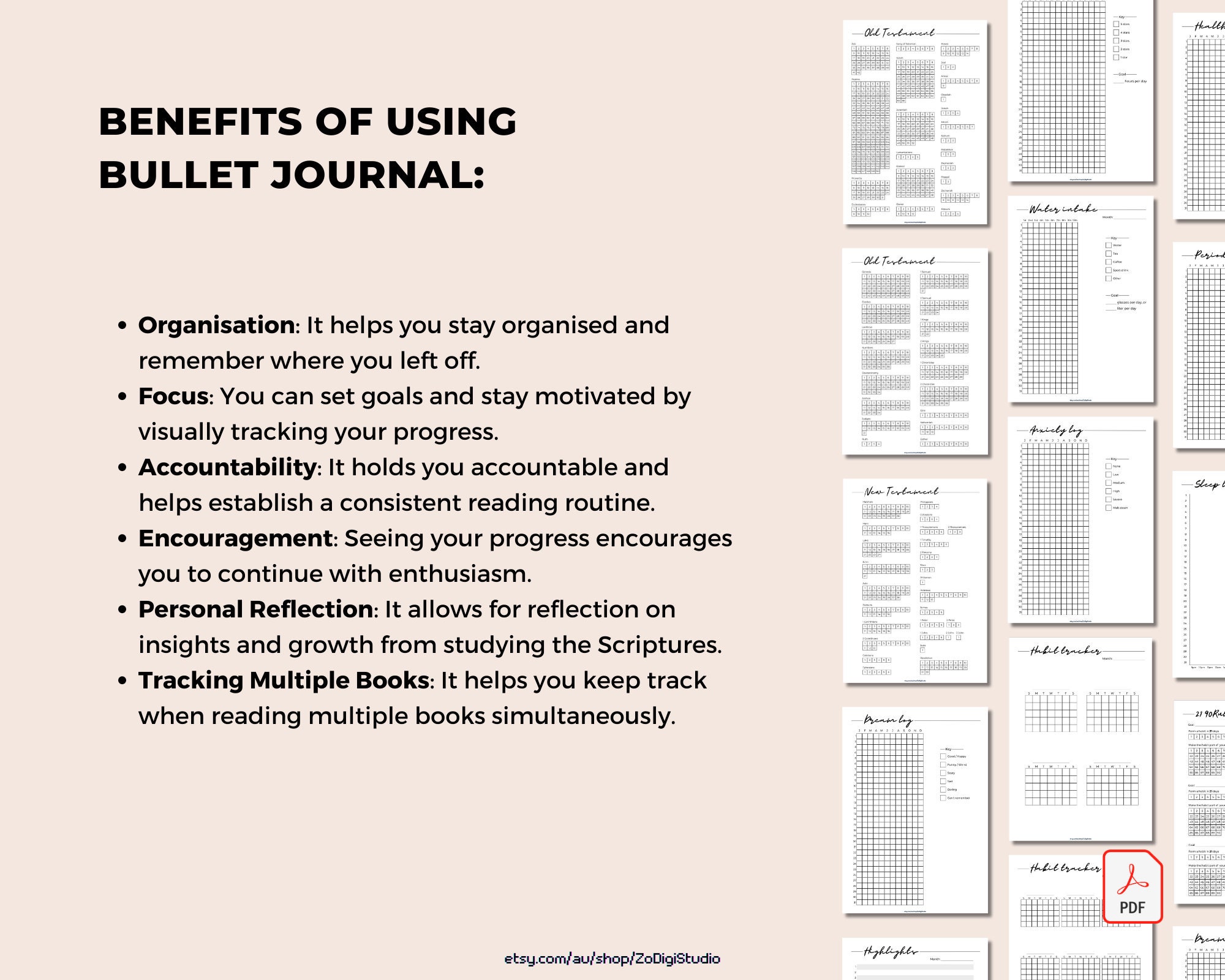 Bible Reading Pre Made Bullet Journal Printable For Old New Testament