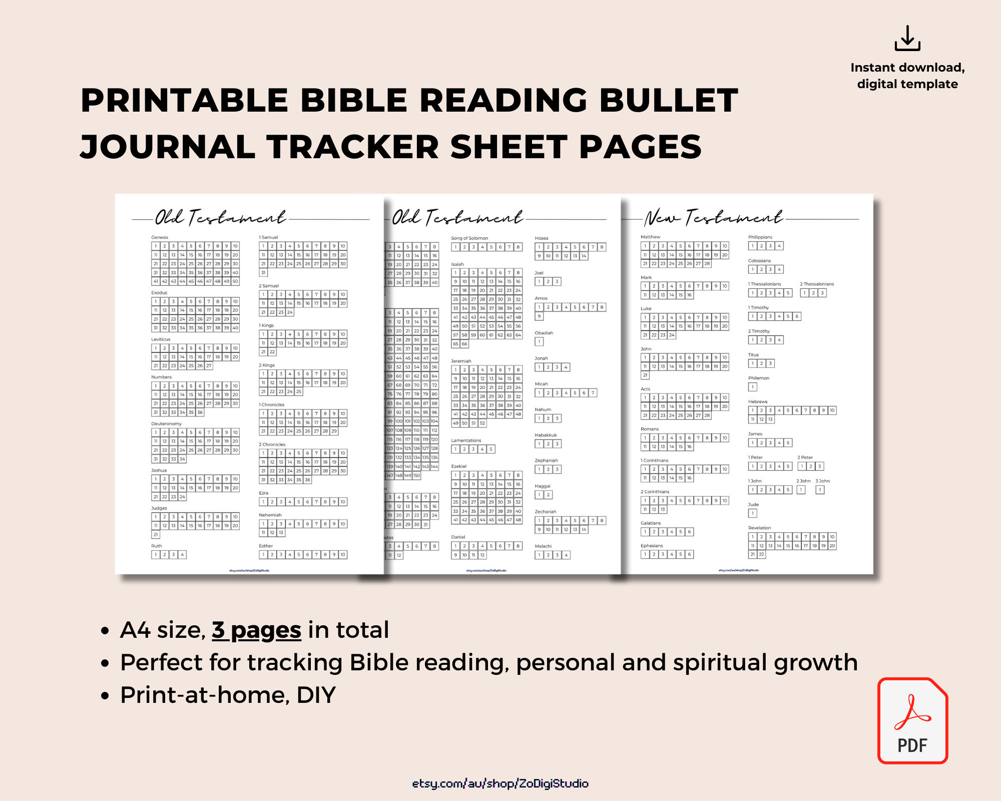 Bible Reading Plan Bullet Journal Printable For Old New Testament Pdf