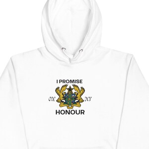 I Promise On My Honour Ghana Coat Of Arms Hoodie Coat, Ghana Gift, Unisex Hoodie