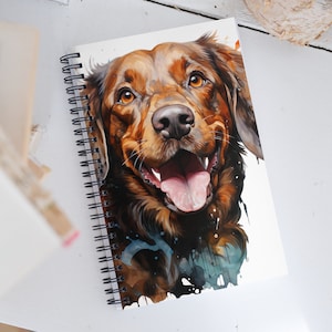 Quaderno a spirale per cani con carta a righe / Diario per cani / Materiale scolastico / Regalo per gli amanti dei cani / Cancelleria per cani