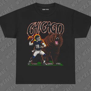 Chicago Football Tee, Skeleton Graphic Shirt, Football Fan Gift, Vintage Bears Inspired Shirt, Sports Lover Shirt, Illinois Football Top
