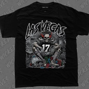 Las Vegas T-shirt, NFL Fan Tee, Football Team Shirt, Skeleton Tee, Sports Gift, Raiders Shirt, Wicked Weaves