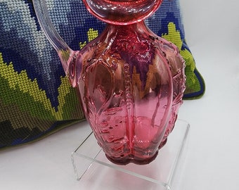 Fenton Art Glass CRANBERRY 5 1/2" Ewer (5330 RG) artist signed