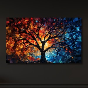 Tree of life, Tree of life decor, canvas art print, canvas wall art, Tree of life poster, office decor, ready to hang, home decor