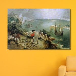 Pieter Bruegel the Elder Landscape with the Fall of Icarus 1558,Landscape with Poster,Pieter Bruegel Art,Home Street art, Fall of Icarus
