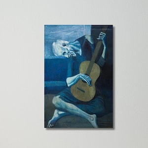 Pablo Picasso, The old guitarist 1904, Pablo Picasso art, canvas print art, guitarist poster, classic art print, home decor, ready to hang