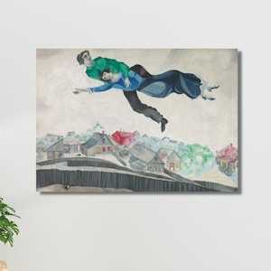 Over the Town, by Marc Chagall ,Marc Chagall art,the Town poster,the Town decor,home decor,Ready To Hang,Over Town canvas