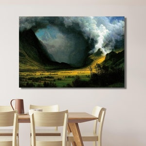 Albert Bierstadt,Storm in the Mountains,c.1870, the Mountains decor,Albert Bierstadt art,the Mountains decor,Ready to Hang