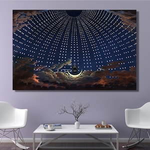 Karl Friedrich Schinkel,The Hall of Stars in the Palace of The Queen of the Night,Museum Print, Exhibition Poster,Queen of the Night
