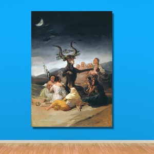 Witches Sabbath, by Francisco Goya, canvas print,room decor,Witches Sabbath poster,Francisco Goya art, Witches Sabbath decor,