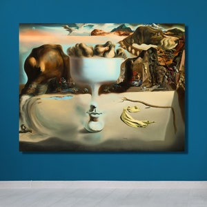 Apparition of Face and Fruit Dish on a Beach, Salvador Dalí (1938),Extra Large Wall Art,Ready To Hang