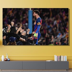 Lionel Messi, regalo para fanáticos del fútbol, póster de Lionel Messi, arte impreso en lienzo, decoración de Lionel Messi, regalo para fanáticos del fútbol, decoración de pared de fútbol