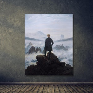 Caspar David Friedrich, The Wanderer Above, the Sea of Fog , canvas art print ,Caspar David art,Wanderer Above wall decor,