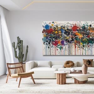 Jackson Pollock , Pollock Wall Art, Pollock abstract art, canvas Wall Art, ready to hang, home decor, for gift him, jackson pollock art,