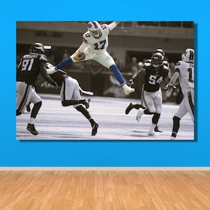 Josh Allen, Buffalo Bills Poster, arte moderna su tela, poster di Josh Allen, stampa artistica di Josh Allen, decorazione per bambini, regalo per caverna dell&#39;uomo,