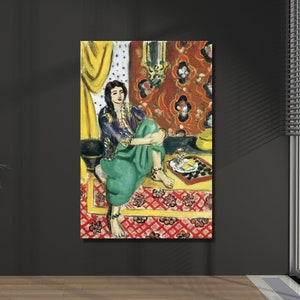 Henri Matisse,Odalisque Sitting with Board, 1928,Matisse Painting,living room decor, Exhibition Poster, Matisse Canvas Art