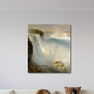 Frederic Edwin Church, Niagara Falls, from the American Side, Frederic Edwin art,  living room decor, ready to hang, home decor, classic art