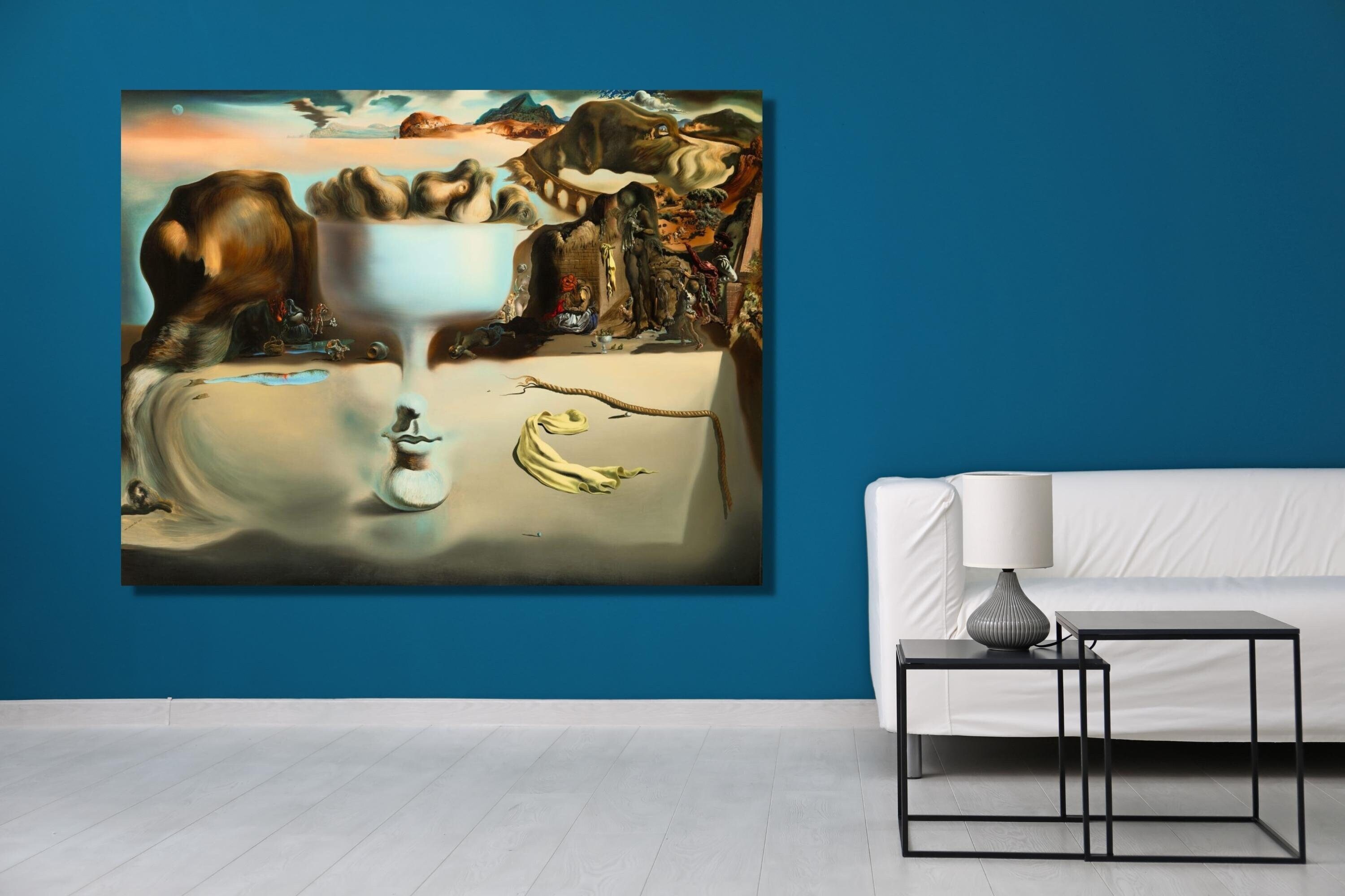 Apparition of Face and Fruit Dish on a Beach, Salvador Dalí (1938),Extra Large Wall Art,Ready To Hang