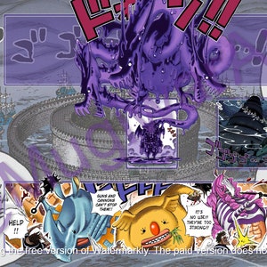 Die Krabbeldecke wurde von Magellan Impel Down gefertigt und für One Piece TKG - Digital Design gefertigt