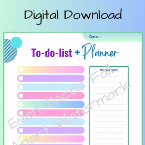 To Do List / Planner - Productivity Day Planner - Task List - Organizer