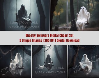 Spookachtige swingers clipart set | Digitale clipart downloaden | 300 DPI | PNG | Sublimatie | Ontwerp