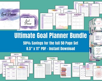 Ultieme Life Planner-bundelcombinatielijst - Succes manifesteren - 50% besparing | Direct downloaden | Pdf
