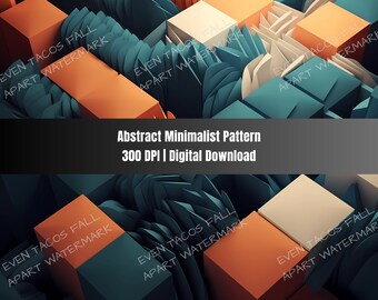 Abstracte blokken 3D patroon digitale download | 300 dpi | PNG | Afdrukbare kunst | Sublimatie | Ontwerp