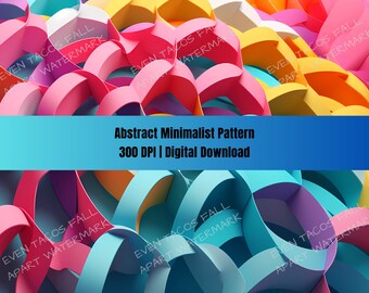 Abstracte kleurrijke links 3D patroon digitale download | 300 dpi | PNG | Afdrukbare kunst | Sublimatie | Ontwerp