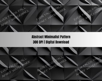 Abstracte zwarte 3D patroon digitale download | 300 dpi | PNG | Afdrukbare kunst | Sublimatie | Ontwerp