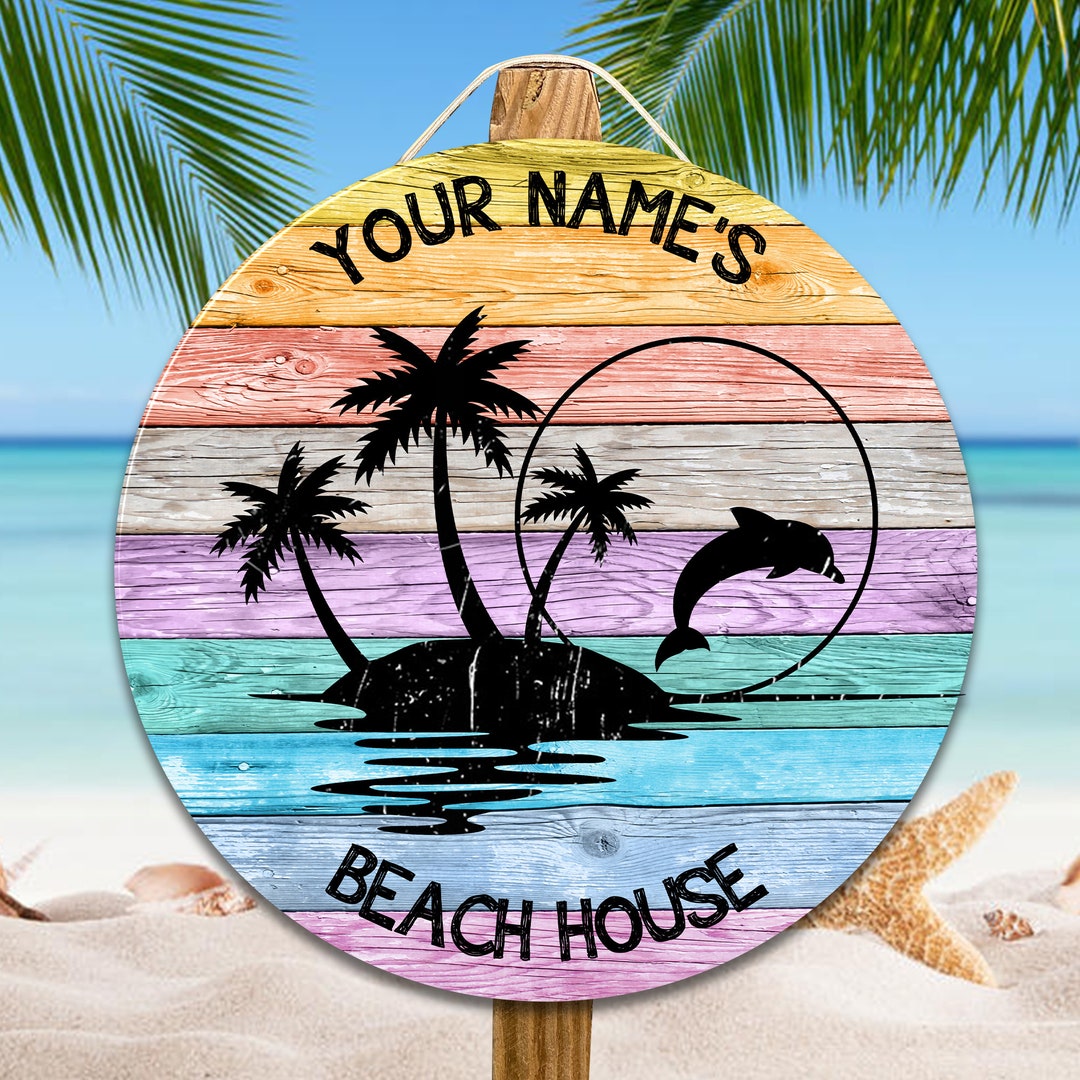 Custom Beach Bar Sign Cocktail Bar Sign Tropical Beach Sign Etsy