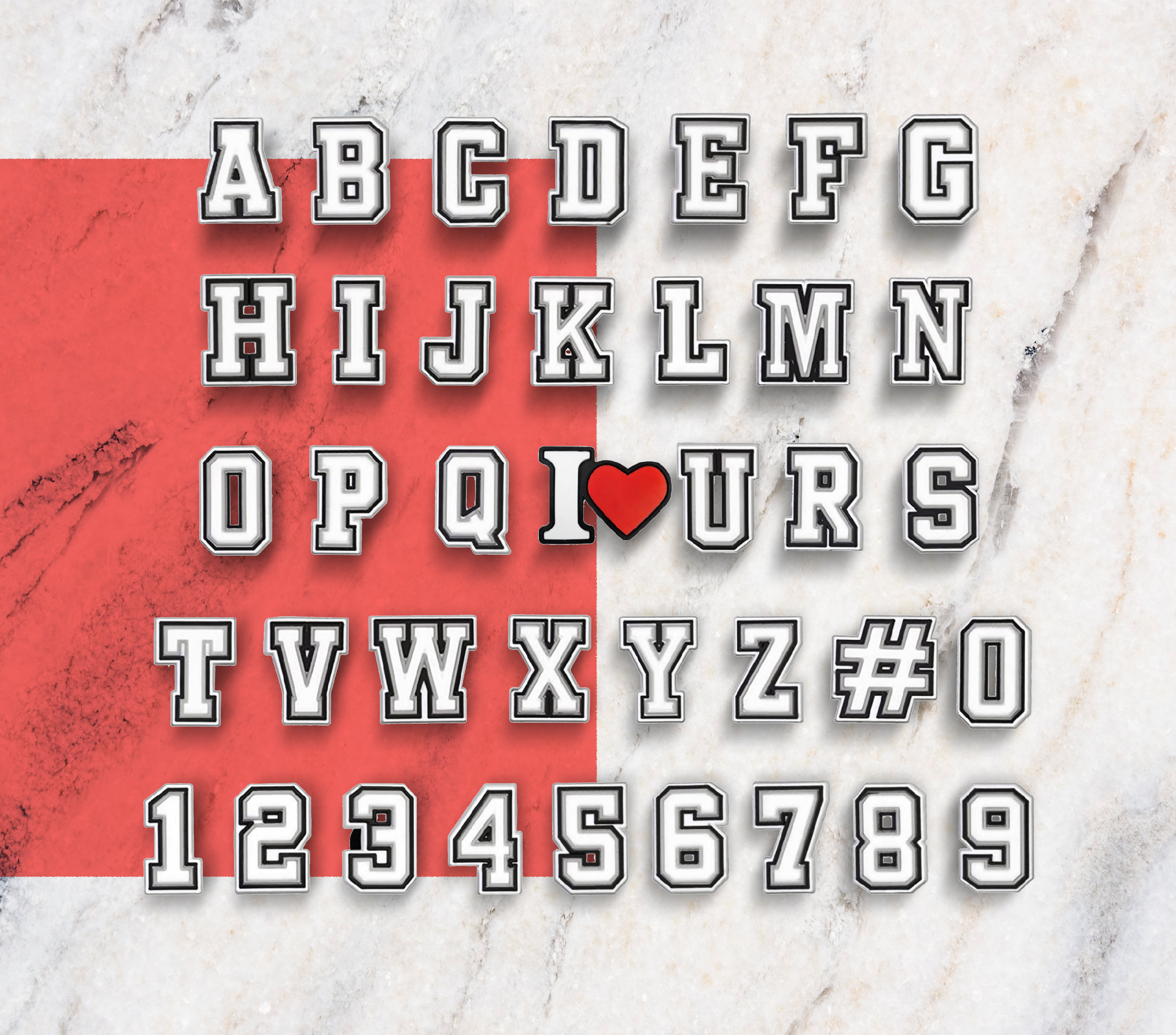 Greek letter croc jibbitz hot sale