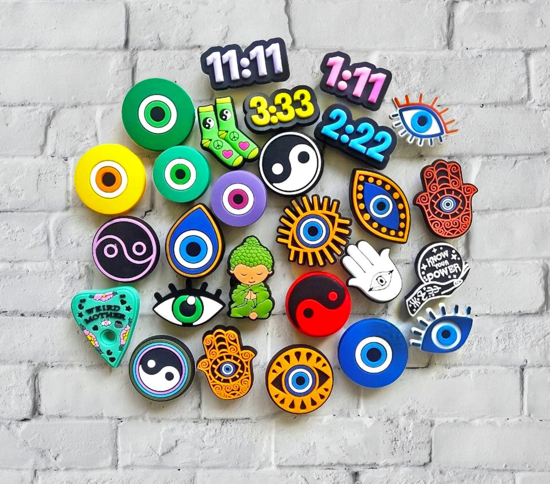 Mystical Mindfulness Evil Eye Croc Shoe Charms,hamsa Hand Croc Jibbitz