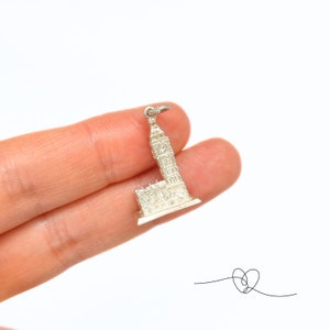 Big Ben charm silver Tourist London charm or pendant  British English Landmarks Charm