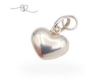 Links of London Sterling Silver Puff Heart Charm Fully Hallmarked Heart Pendant Charm