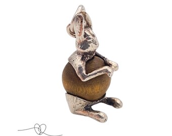 SUPER RARE Nuvo TouchWood Rabbit Charm Good Luck Charm Tuchwood Charm Nuvo Rabbit Charm for Bracelet
