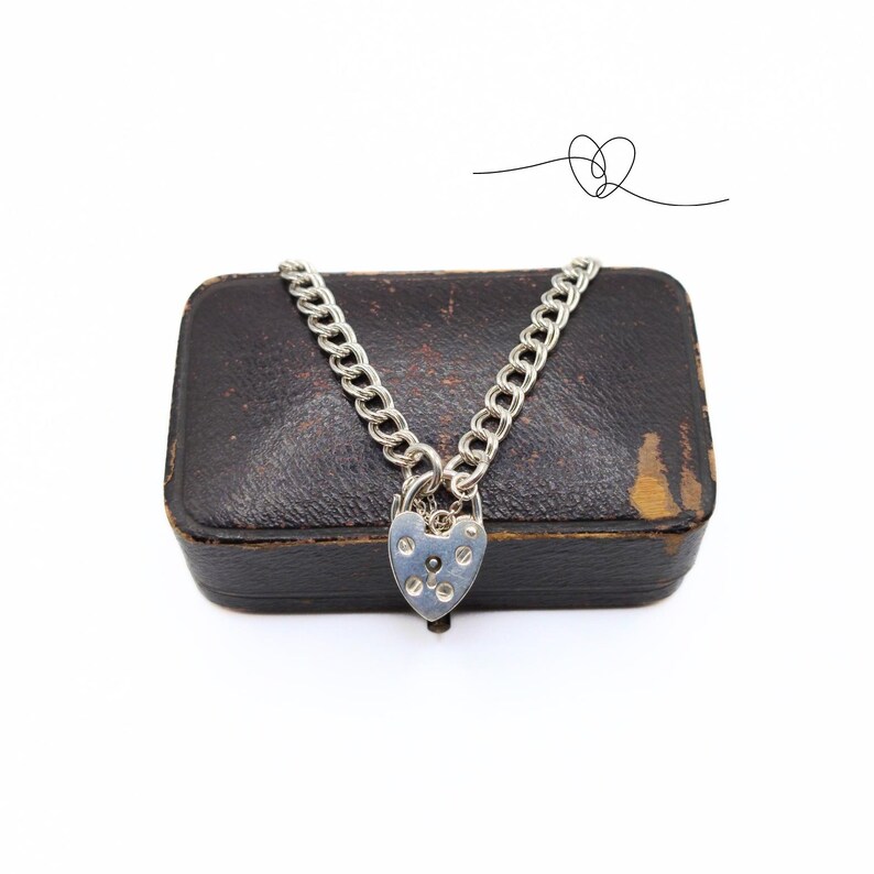 Vintage Silver Charm Bracelet Dainty Silver Charm Bracelet Vintage