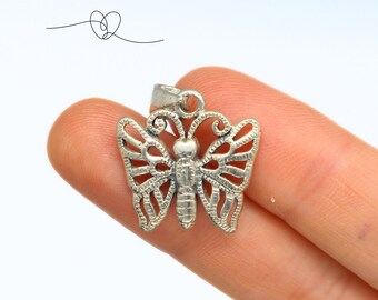 Silver Butterfly Pendant necklace Silver animal Pendant Gift for Her Birthday Gift Animal Lover Butterfly Gift Silver Pendant
