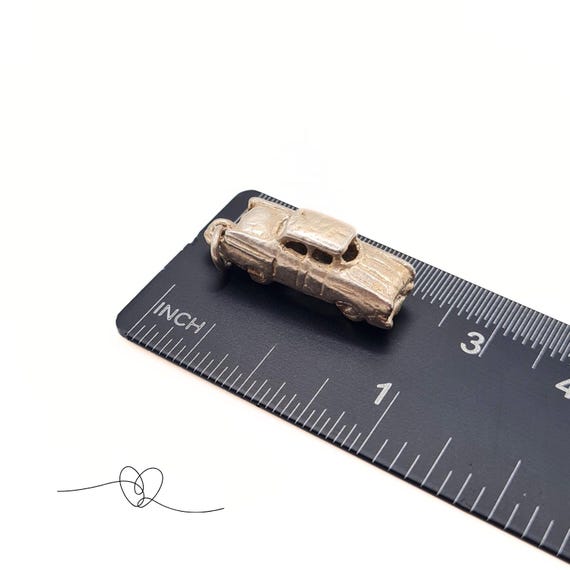 Charme Vintage Voiture Ancienne En Argent Sterling 925 - 4,8g, 2,1cm, Occasion Bon état