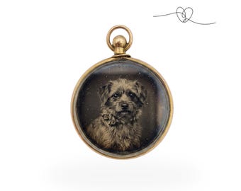 9ct Small Rose Gold Glass Photo Locket Pendant, Double Sided Picture Locket, WJP Chester 1886, 3.29g, Antique Pendant