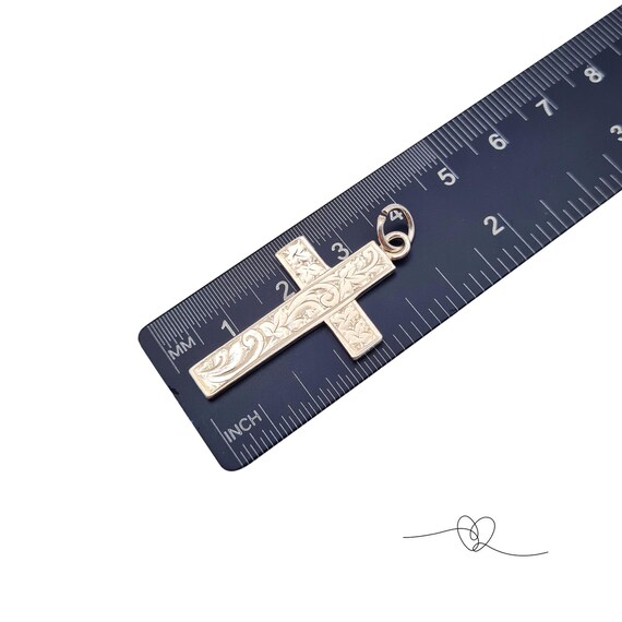Solid Silver Cross Pendant Charm, AB Birmingham 1… - image 6