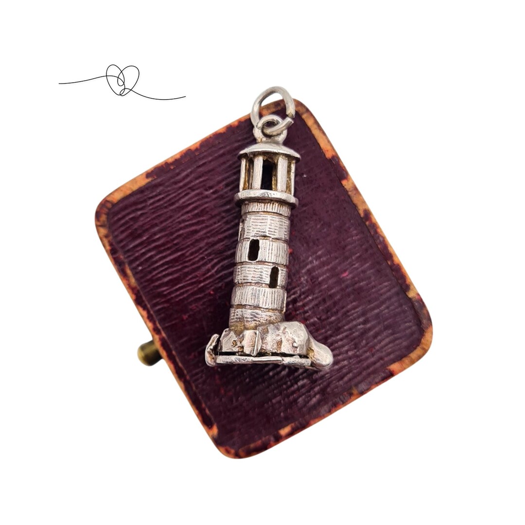 Silver Lighthouse Charm, SOS Interior, Nautical Pendant, Novelty Silver ...
