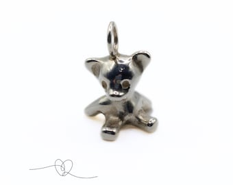 Silver Teddy Bear Pendant Bear Necklace Hallmarked silver Sheffield Gift for Her Birthday