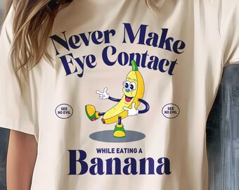 Funny Banana Graphic Tee: Retro Fruit T-Shirt