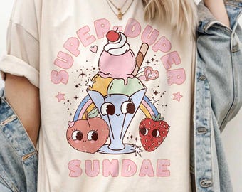 Super Duper Sundae T-Shirt: Retro Mascot Graphic Tee