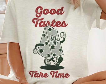 Cheese Mascot Vintage Graphic Tee - Humorous Good Taste Cheese T-Shirt