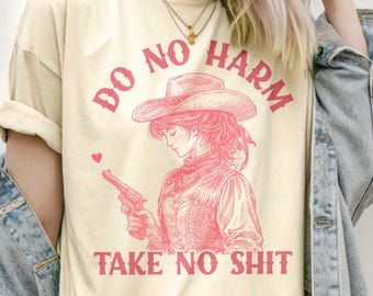 Vintage Cowgirl Wild West T-Shirt: Boho Hippie Western Girl Power Tee (Women Empowerment Shirt)