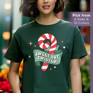 Zuckerstangen-Grafik-T-Shirt - Retro Christmas Shirt