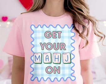 Mahjong Tiles Cottagecore Graphic Tee: Hippie Funny Mahj Game Night Shirt (Mahjongg)