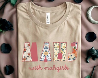 Mahjong With Mahgirls Graphic Tee: Hippie Funny Mahj Game Night Shirt (Mahjongg)