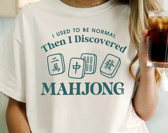 Mahjong Tiles Graphic Tee: Hippie Funny Mahj Game Night Shirt (Mahjongg)